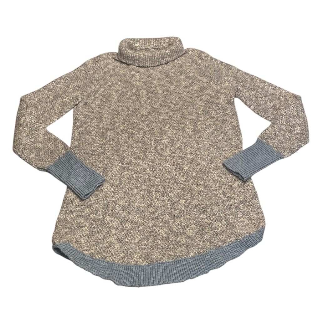 LL Bean Signature Cotton Linen Blend  Turtleneck‎ Sweater Womens Size XS